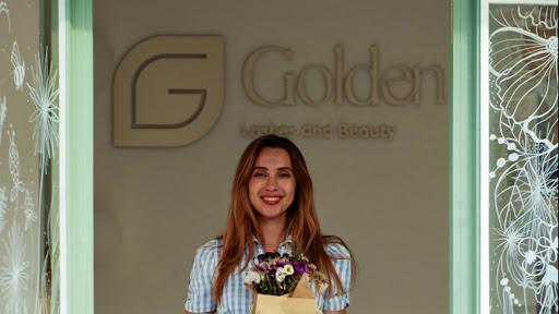 Golden Lashes and Beauty