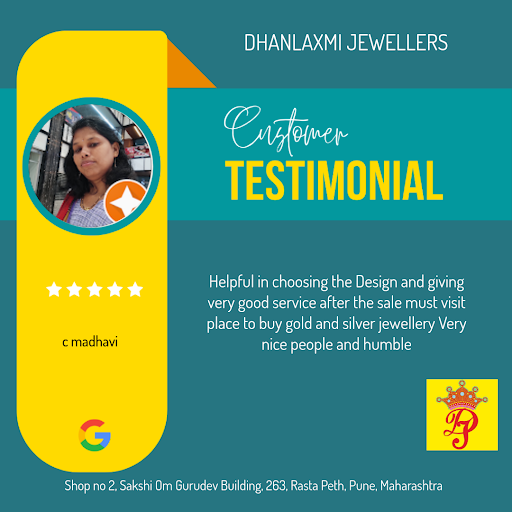C Madhavi's sparkling experience at Dhanlaxmi Jewellers in Pune! She loved the exceptional servic… post image