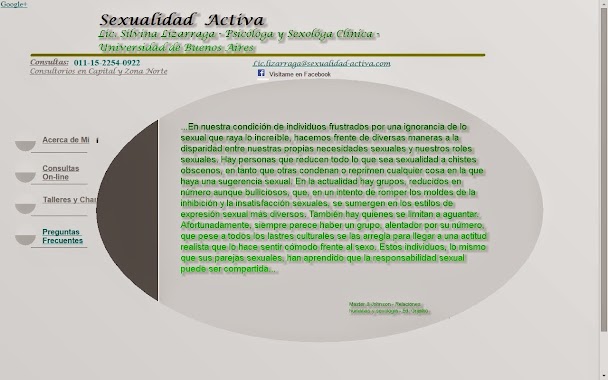 Lic. Silvina Lizarraga - Psicóloga y Sexóloga Clínica (UBA), Author: Lic. Silvina Lizarraga - Psicóloga y Sexóloga Clínica (UBA)