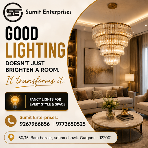 💡 Transform your space with premium lighting from Sumit Enterprises. From elegant chandeliers to… post image
