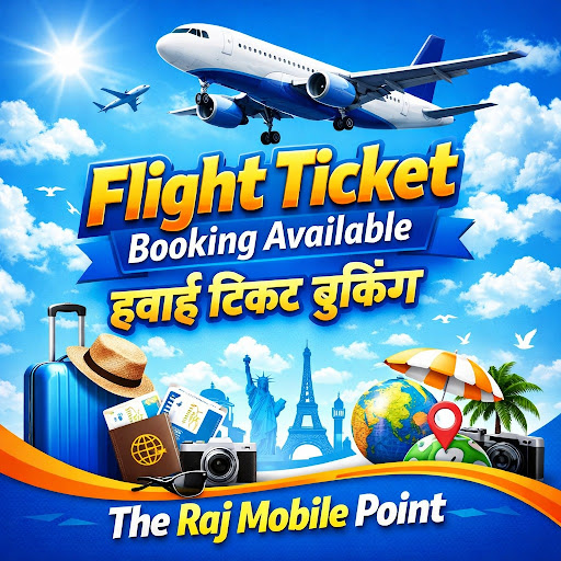 ✈️ Udaan Bharo Sapno Ki! ✈️ Ab Flight Booking hua aur bhi aasaan The Raj Mobile Point ke saath! D… post image