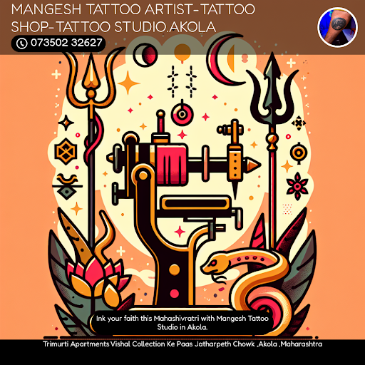 Channeling cosmic vibes this Mahashivratri! Celebrate with sacred tattoo designs at Mangesh Tatto… post image
