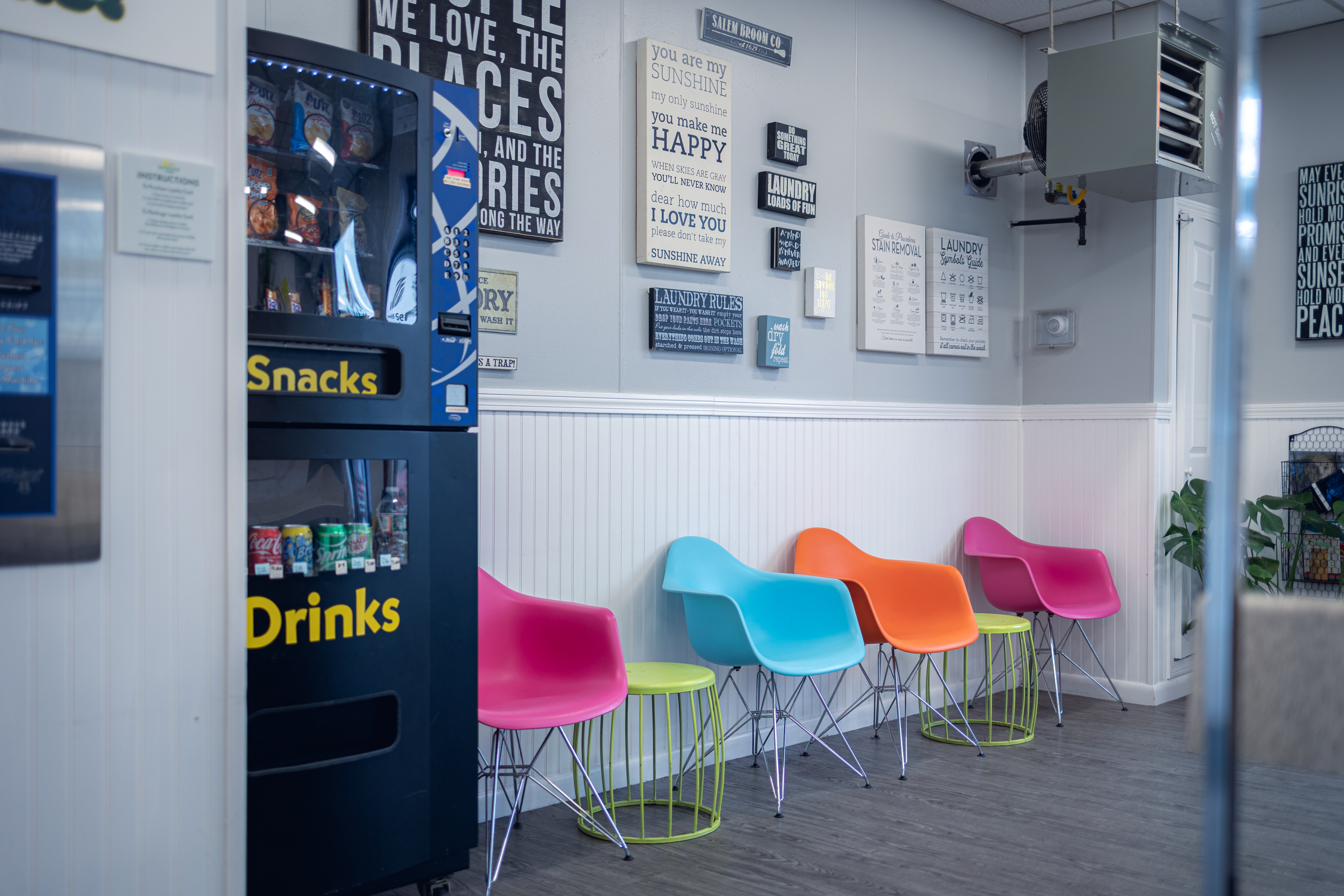 Sunshine Laundry laundromat interior in Salem, NH
