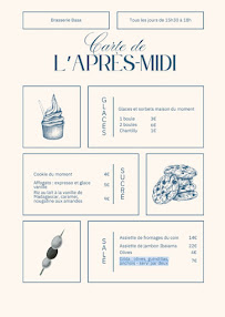 Menu Brasserie BASA - Restaurant Bayonne Page 3