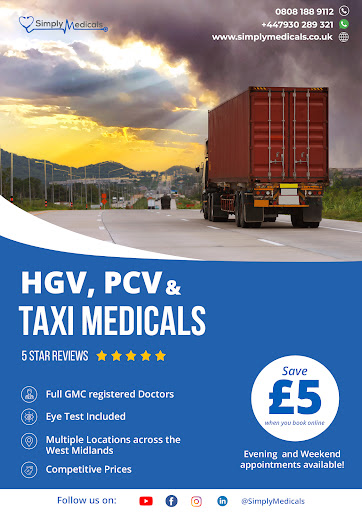 Simply Medicals - PCV, Taxi & HGV Medicals - Oldbury - Thumbnail