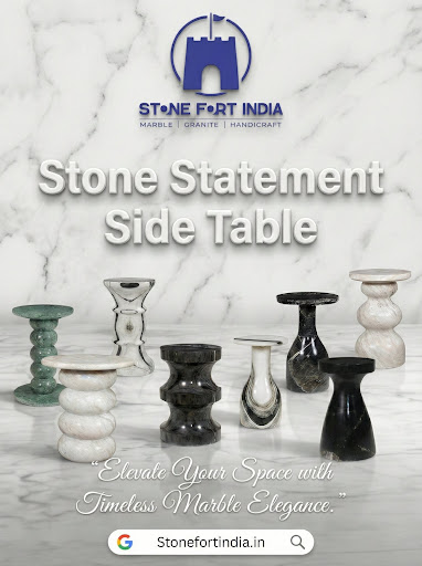 🪨 Stone Statement Side Table | Premium Marble Furniture post image