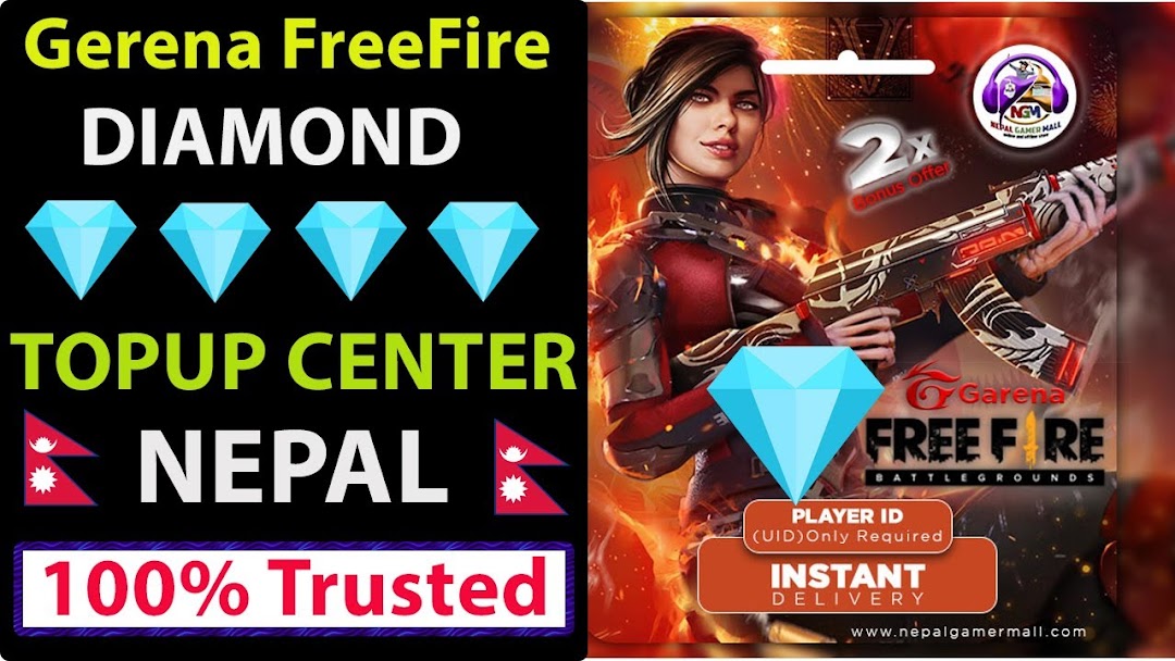 BUY GARENA FREE FIRE DIAMOND TOPUP NEPAL DIRECT, Cheapest in Nepal
