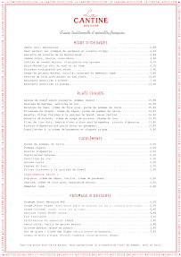 Menu La Cantine Bouillon - SEYNOD Page 1