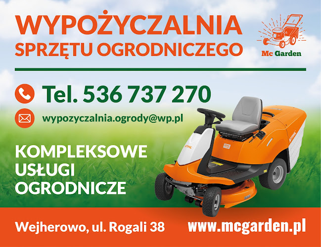 Opinie o McGarden Wypożyczalnia narzędzi ogrodniczych oraz usługi ogrodnicze w Rumia - Ogrodnik