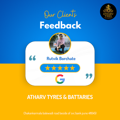 Rutvik Borchate's exceptional experience at ATHARV TYRES & BATTARIES in Pune! He raved about our… post image