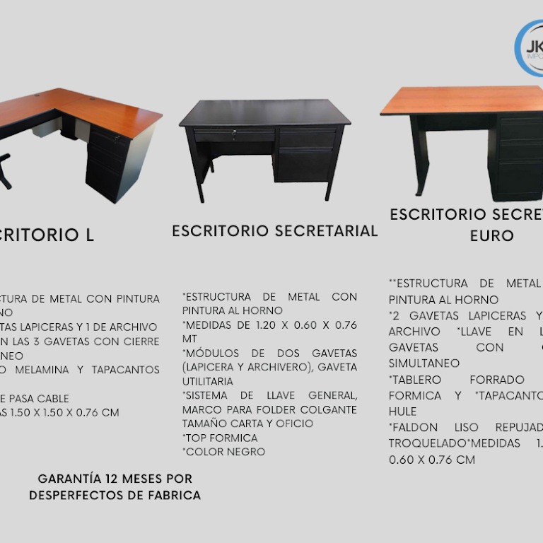 ESCRITORIO EN L DE 1.50 X 1.50 MELAMINA O FORMICA