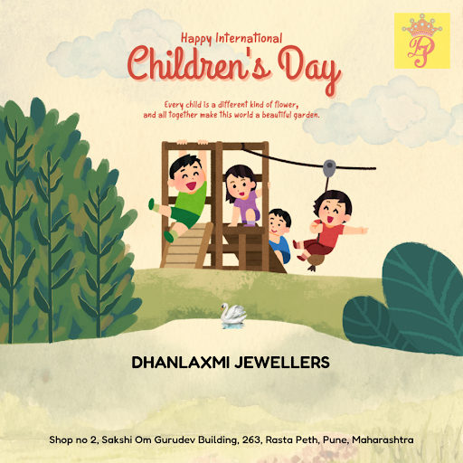 Celebrate Happy Children's Day with a sparkle! At Dhanlaxmi Jewellers in Pune, discover a delight… post image