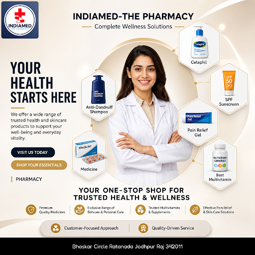 INDIAMED-THE PHARMACY, your trusted medicine shop near Bhaskar Circle Jodhpur, offers quality SPF… post image