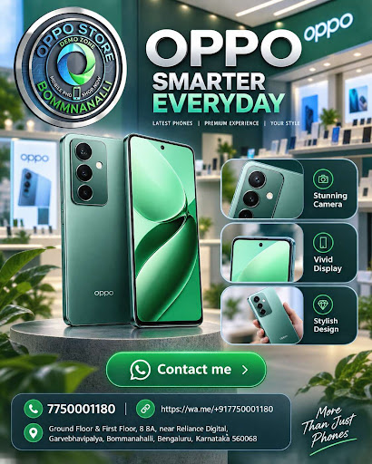 Explore stunning cameras, vivid displays, and sleek designs at OPPO Store Bommanahalli. Visit us… post image