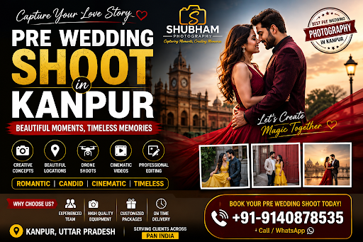 Looking for the best pre wedding shoot in Kanpur? Shubham Photography creates beautiful and cinem… post image