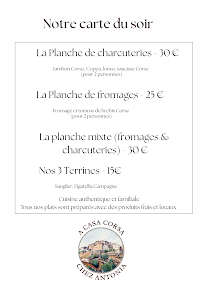 Menu A Casa Corsa Chez Antonia Page 1