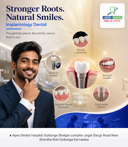 Apex Dental Hospital GULBARGA provides expert implantology dental services to restore your smile.… post image