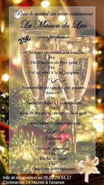 Menu La Maison Du Lac (Ariège 09) Page 17