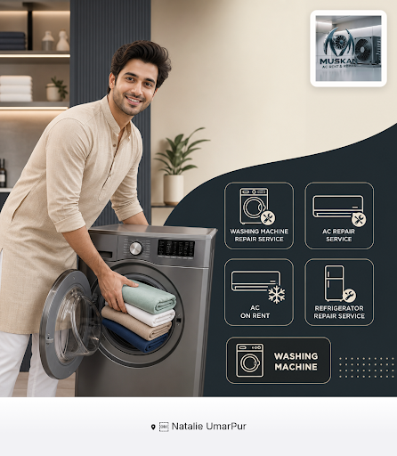 Muskan Air Con provides reliable washing machine repair services, ensuring your appliance is runn… post image