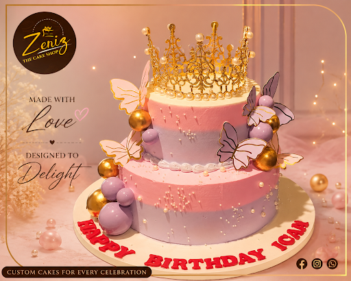 ✨ Princess Crown Butterfly Cake by Zeniz Cakes 👑🦋 post image
