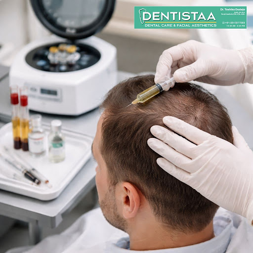 Regain thicker, healthier hair with advanced PRP and GFC hair restoration at Dentistaa Dental Car…