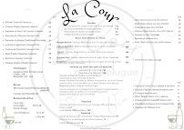 Menu La Cour Bar á Vin Page 1