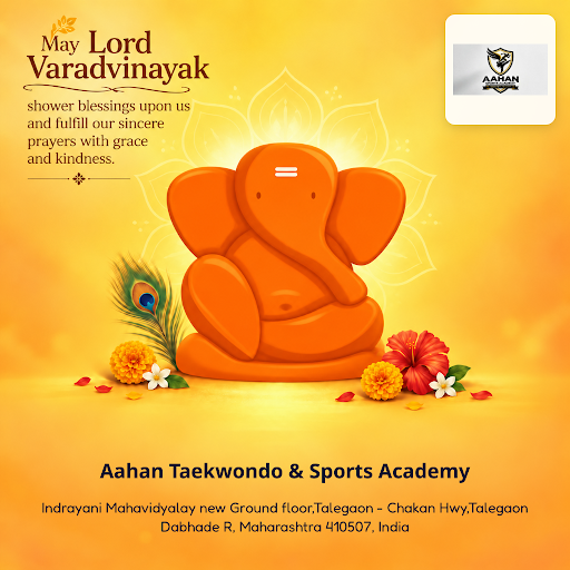 Join Aahan Taekwondo & Sports Academy in Talegaon Dabhade to celebrate Ganpati 2026 with discipli… post image