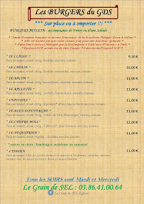 Menu Le Grain de Sel Page 4