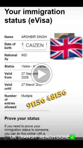 🇬🇧 Congratulations Arshbir Singh #touristvisa #transitvisa