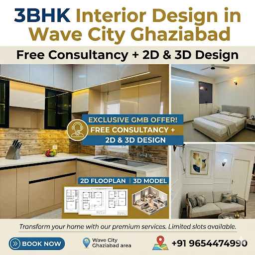 3BHK Interior Design in Wave City Ghaziabad post image