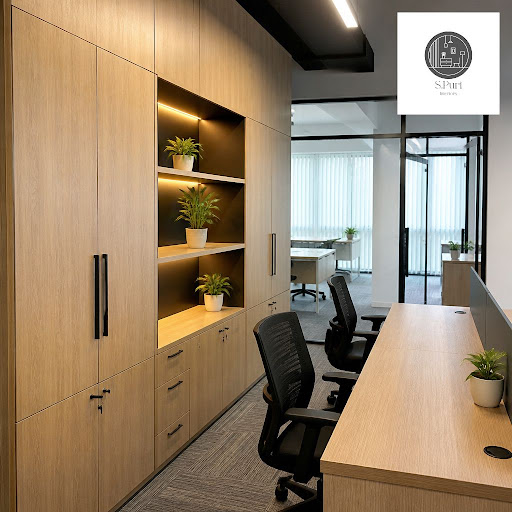 Transform your office into a smart, functional workspace with Carpenter Santosh Spuri interiors i…
