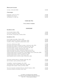 Menu Restaurant Chez Marie en Corse Page 4