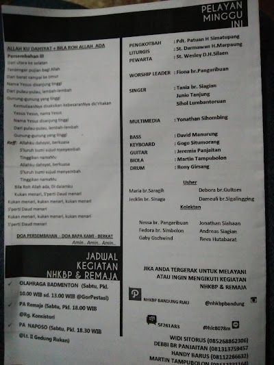 Photos of HKBP Bandung Ressort Bandung Riau Martadinata