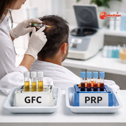 Struggling with hair thinning or hair fall and confused between GFC and PRP? At Madhaav Aaestheti… post image
