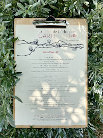 Menu L’échappée belle hôtel restaurant Page 5
