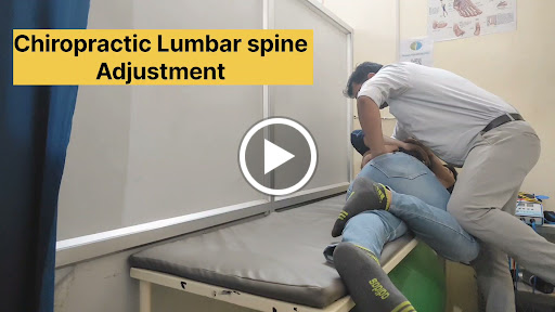 Chiropractic lumbar spine adjustment for relieving lower back pain. post image