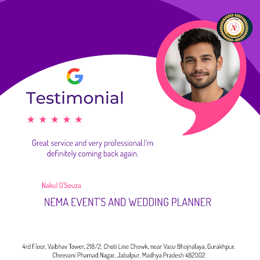Nakul D'Souza's unforgettable destination wedding experience in Jabalpur was made possible by NEM… post image