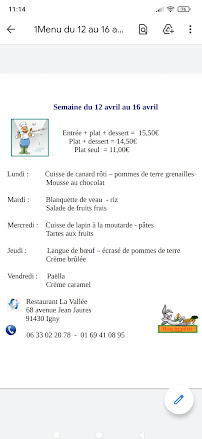 Menu La Vallée Page 7