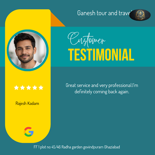 Rajesh Kadam from Ghaziabad raves about his exceptional experience with Ganesh tour and travel, t… post image