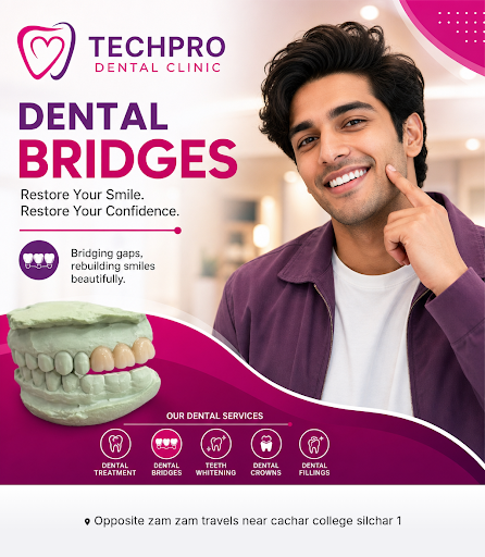 Techpro Dental Clinic offers expert dental bridges to restore your smile. Our experienced teeth d… post image