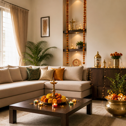 This festive season, give your home a warm, elegant makeover with SR interior & construction-nasi…