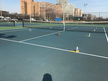 Pickleball court at Lincoln Park Waveland Tennis Courts