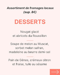 Menu Eau Thermale Avène l'hôtel Page 1