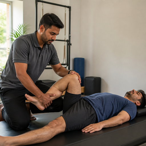 Sciatica slowing you down with sharp leg or back pain? At Change Mee Pilates Rehab in Hari Om Nag… post image