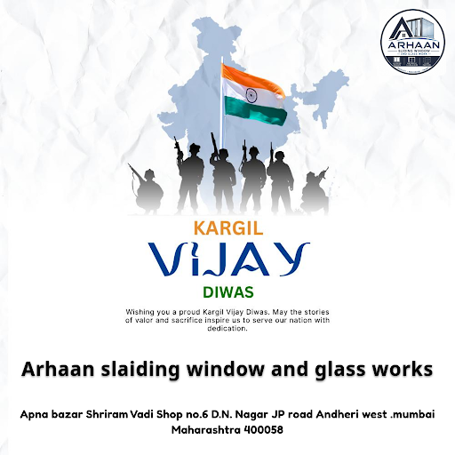Honoring the spirit of Kargil Vijay Diwas, Arhaan Sliding Window and Glass Works in Andheri West…
