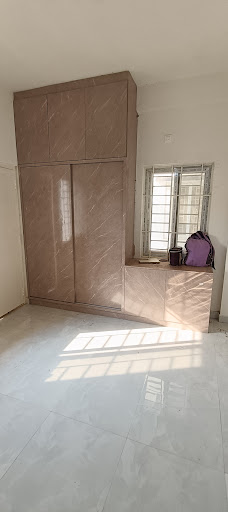 3bhk interior wardrobe wood work at car shed, pm palem post image