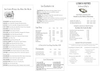 Menu Le bistrot lily's Page 2
