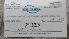 Fatima Eye Hospital karachi