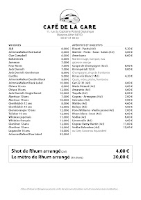 Menu Café de la Gare Page 2