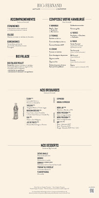 Menu Big Fernand Page 1